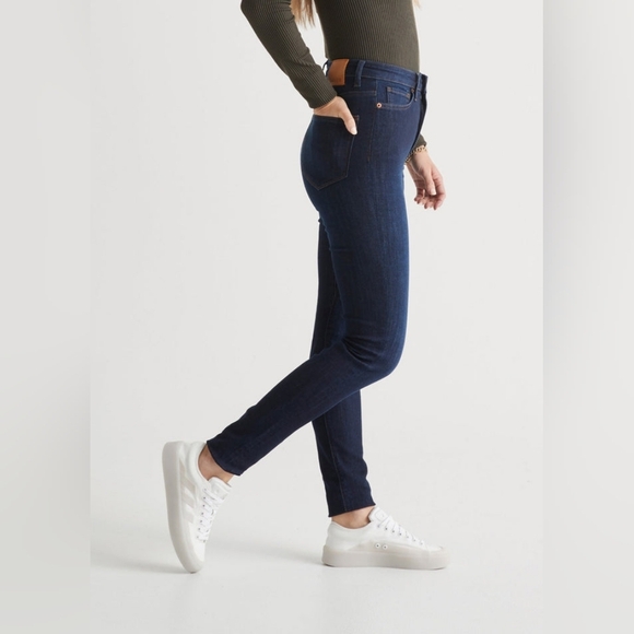 DU/ER Womens Dark Wash High Waisted Rise Skinny Jeans Stretchy Denim 26x31 - Picture 3 of 14